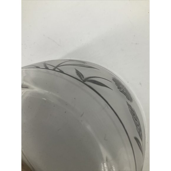 4 Libbey Silver Wheat Snack Fruit Bowls Set Vintage 3 1/2" Leaf Frosted Glass EU - Picture 7 of 8